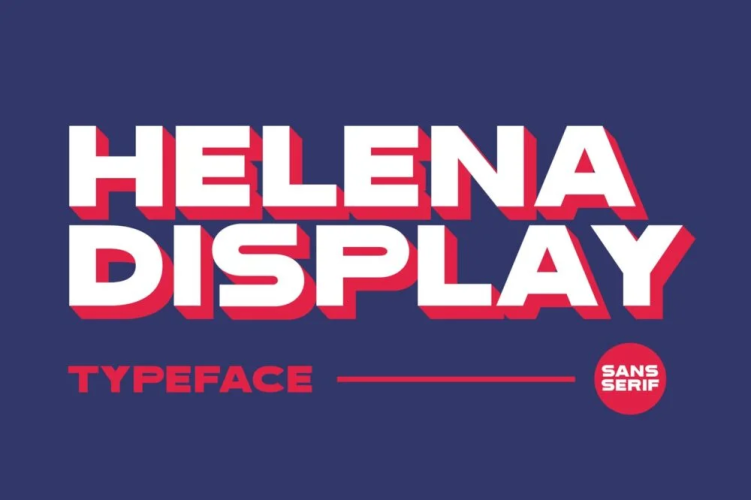 Helena Display Font free download preview 3 – Display Fonts font