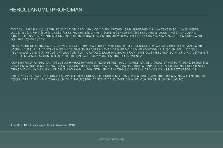 Herculanum LT Pro Font free download preview 3 – Display Fonts font