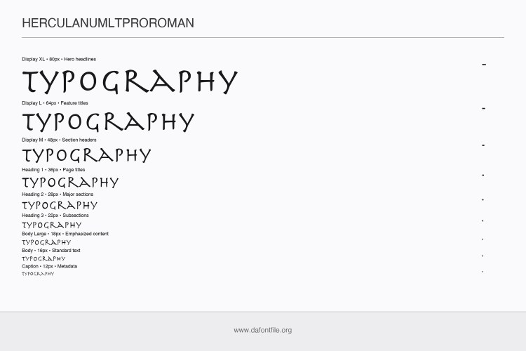 Herculanum LT Pro Font free download preview 5 – Display Fonts font