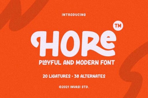 Hore Font free download – Script And Handwritten font preview image for Windows and Mac