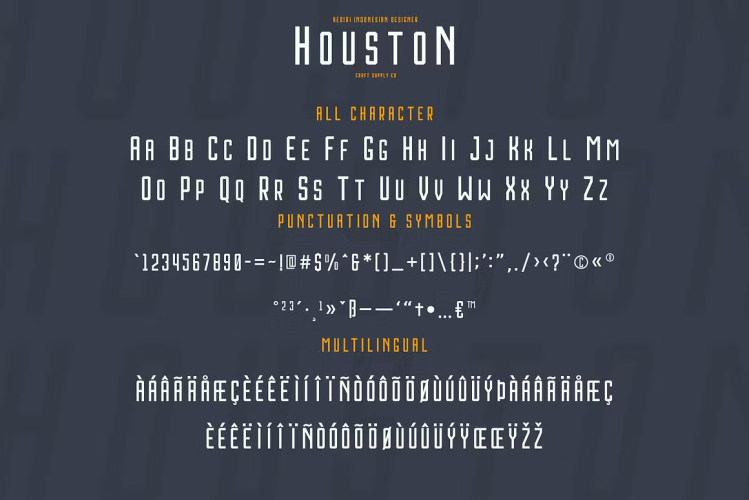 Houston Font free download preview 7 – Display Fonts font