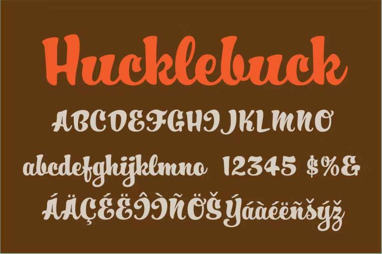 Hucklebuck Font free download preview 3 – Script And Handwritten font