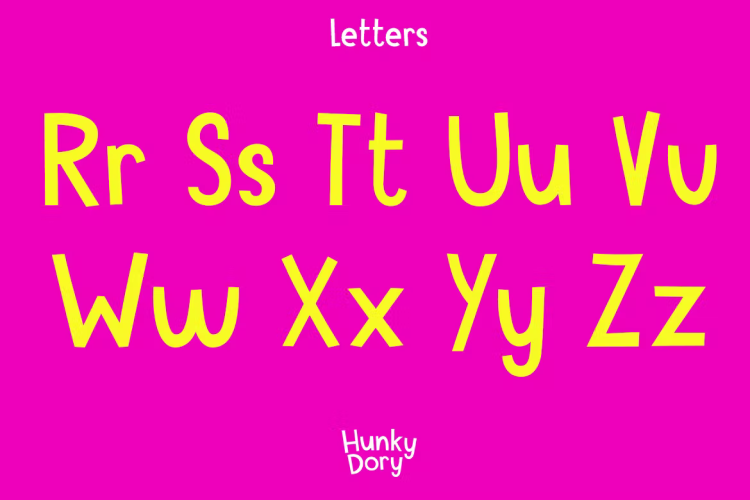 Hunky Dory Font free download preview 2 – Serif Fonts font