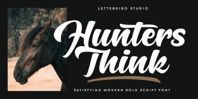 Hunters Think Font free download – Script And Handwritten font preview