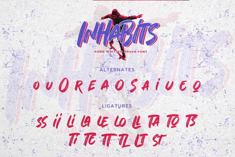 INHABITS Handwritten Brush Font free download preview 2 – Sans Serif Fonts font