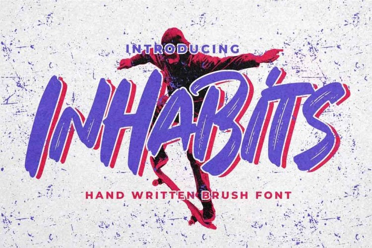 INHABITS Handwritten Brush Font free download preview 4 – Sans Serif Fonts font