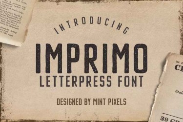 Imprimo Letterpress Font free download – Sans Serif font preview