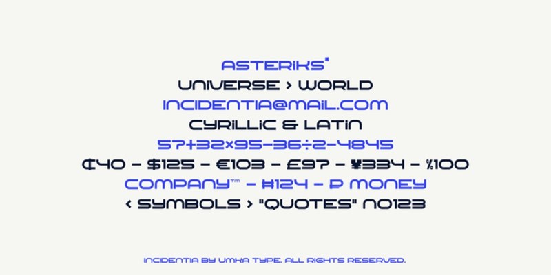 Incidentia Font free download preview 4 – Display Fonts font