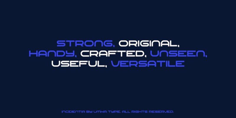 Incidentia Font free download preview 6 – Display Fonts font