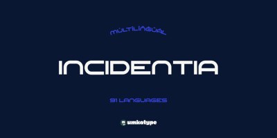 Incidentia Font free download – Display font preview