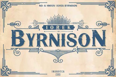 Iorek Byrnison Font free download – Vintage font preview