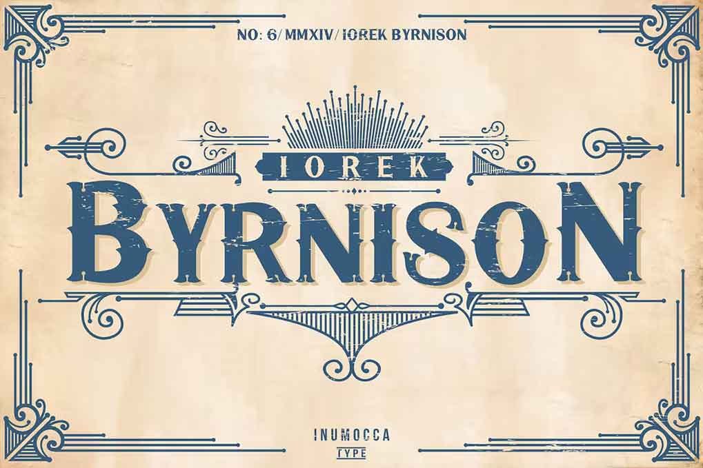 Iorek Byrnison Font free download – Serif Fonts font preview image for Windows and Mac