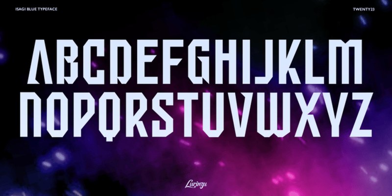 Isagi Blue Font Family free download preview 2 – Display Fonts font