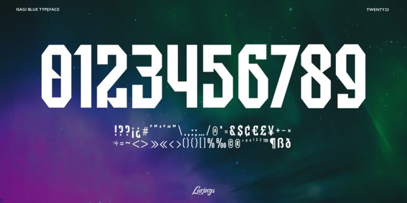 Isagi Blue Font Family free download preview 4 – Display Fonts font