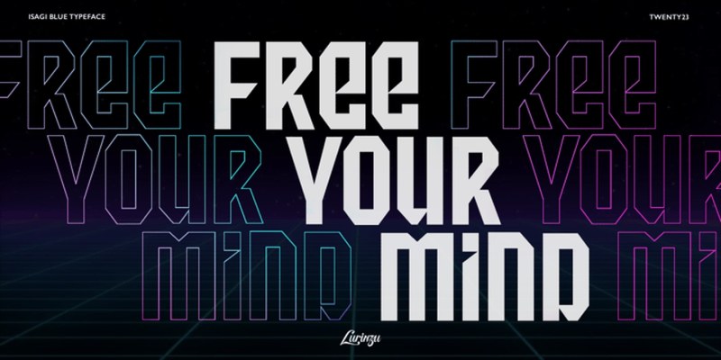 Isagi Blue Font Family free download preview 7 – Display Fonts font