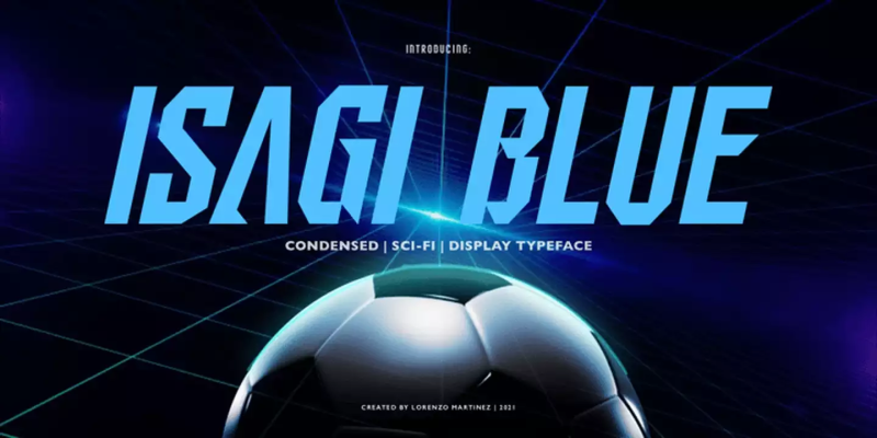 Isagi Blue Font Family free download preview 10 – Display Fonts font