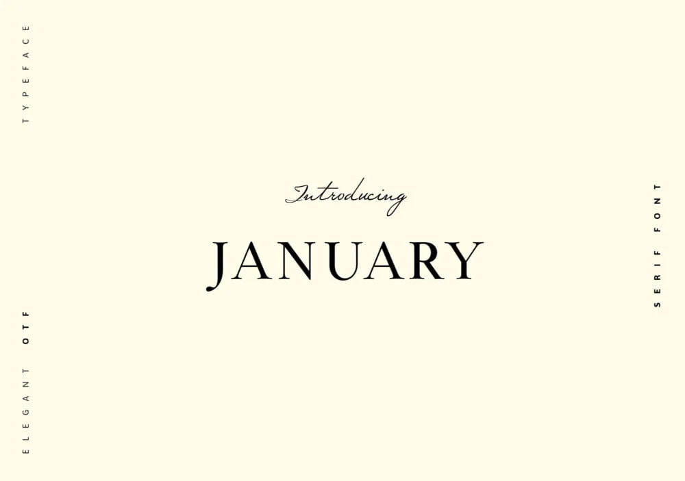 January Font free download – Typeface font preview image for Windows and Mac