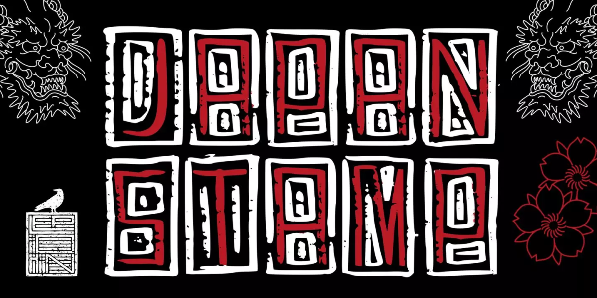 Japan Stamp Font free download – Decorative Fonts font preview image for Windows and Mac