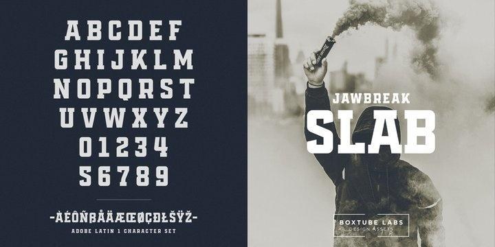 Jawbreak Font Family free download preview 3 – Slab Serif Fonts font