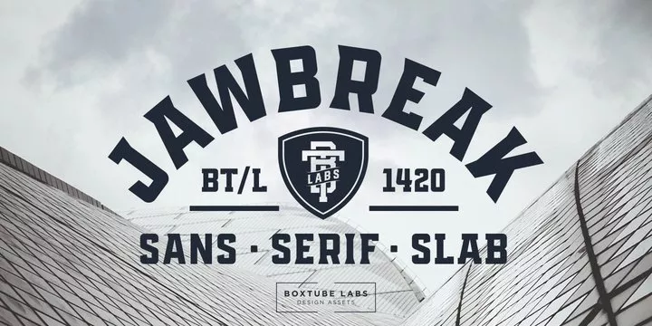 Jawbreak Font Family free download – Slab Serif Fonts font preview image for Windows and Mac