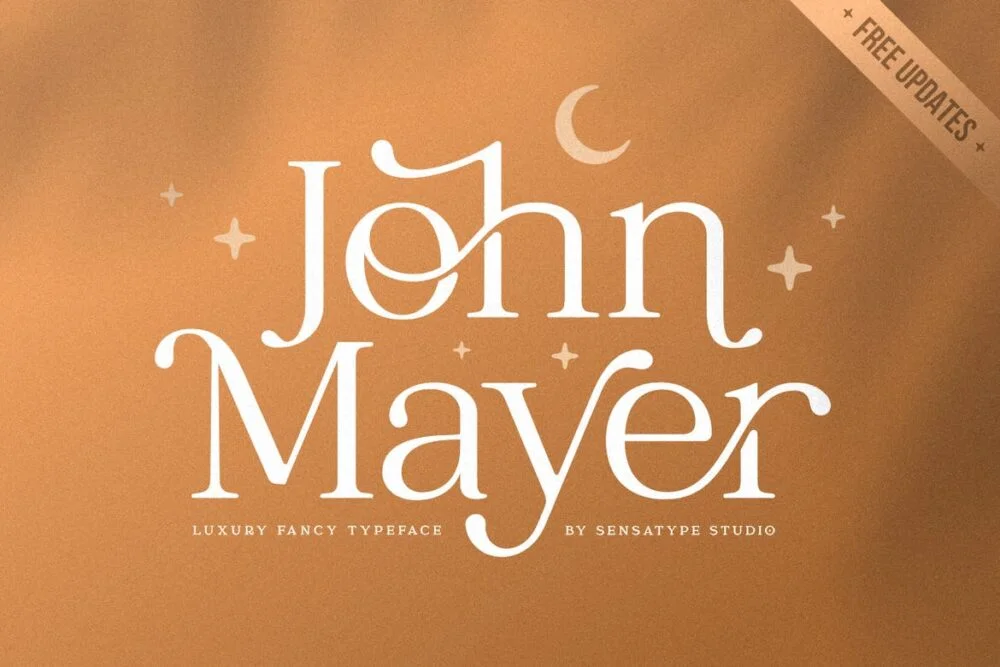 John Mayer Font free download – Decorative Fonts font preview image for Windows and Mac