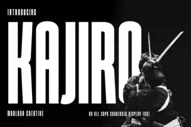 Kajiro Font free download – Bold font preview