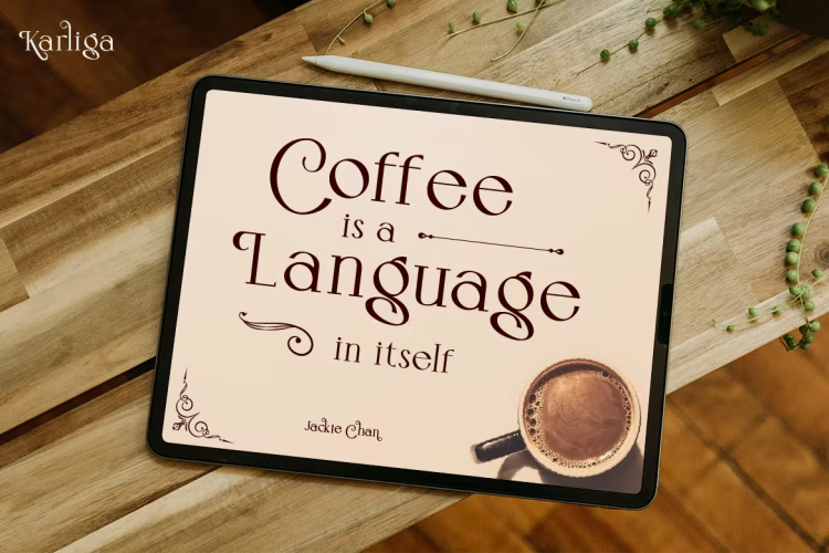 Karliga Font free download preview 3 – Serif Fonts font