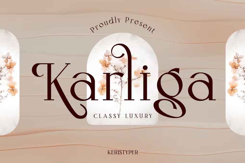 Karliga Font free download – Serif Fonts font preview image for Windows and Mac
