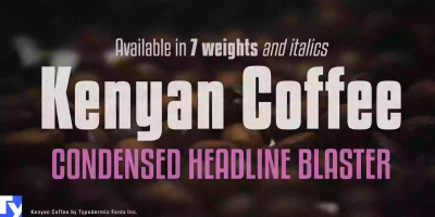 Kenyan Coffee Font free download – Bold font preview