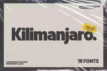 Kilimanjaro Sans Font free download – Retro font preview