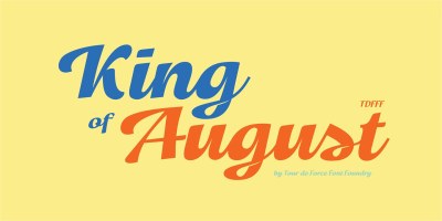 King of August Font free download – Script font preview