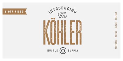 Kohler Font Family free download – Vintage font preview