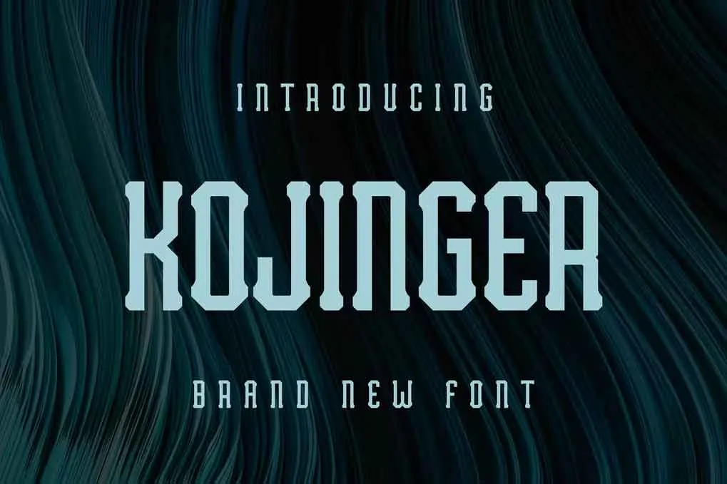 Kojinger Font free download – Serif Fonts font preview image for Windows and Mac