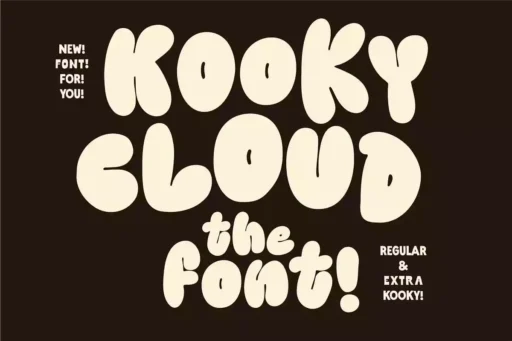 Kooky Cloud Font free download – Display Fonts font preview image for Windows and Mac