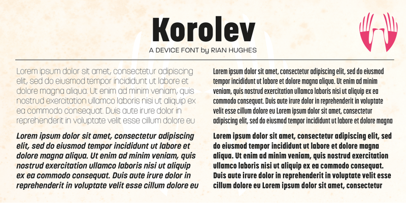 Korolev Font free download preview 1 – Sans Serif Fonts font