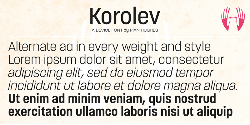 Korolev Font free download preview 3 – Sans Serif Fonts font