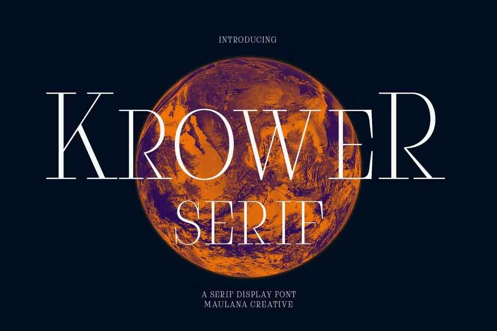 Krower Serif Display Font free download – Serif Fonts font preview image for Windows and Mac
