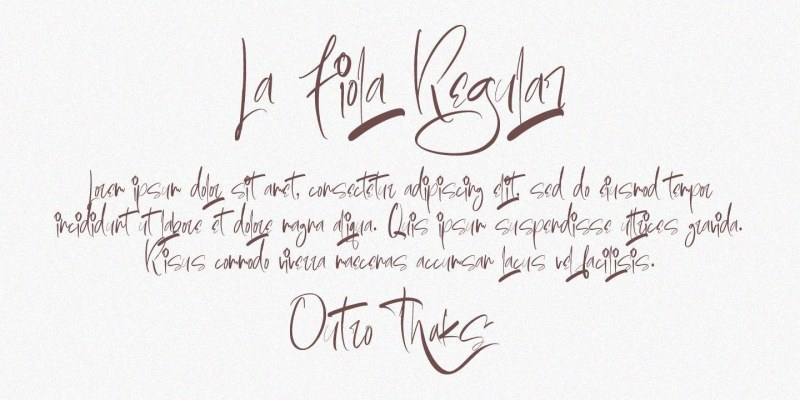 La Fiola Font Family free download preview 7 – Font Family font