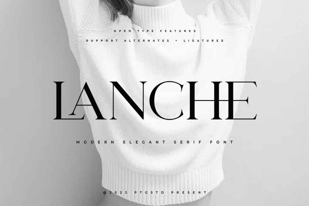 Lanche Font free download – Serif Fonts font preview image for Windows and Mac