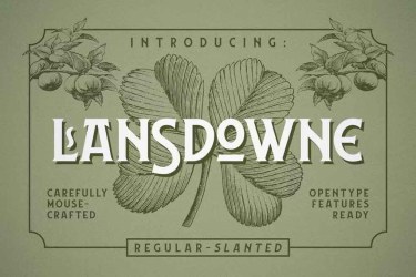 Lansdowne Font free download – Vintage font preview