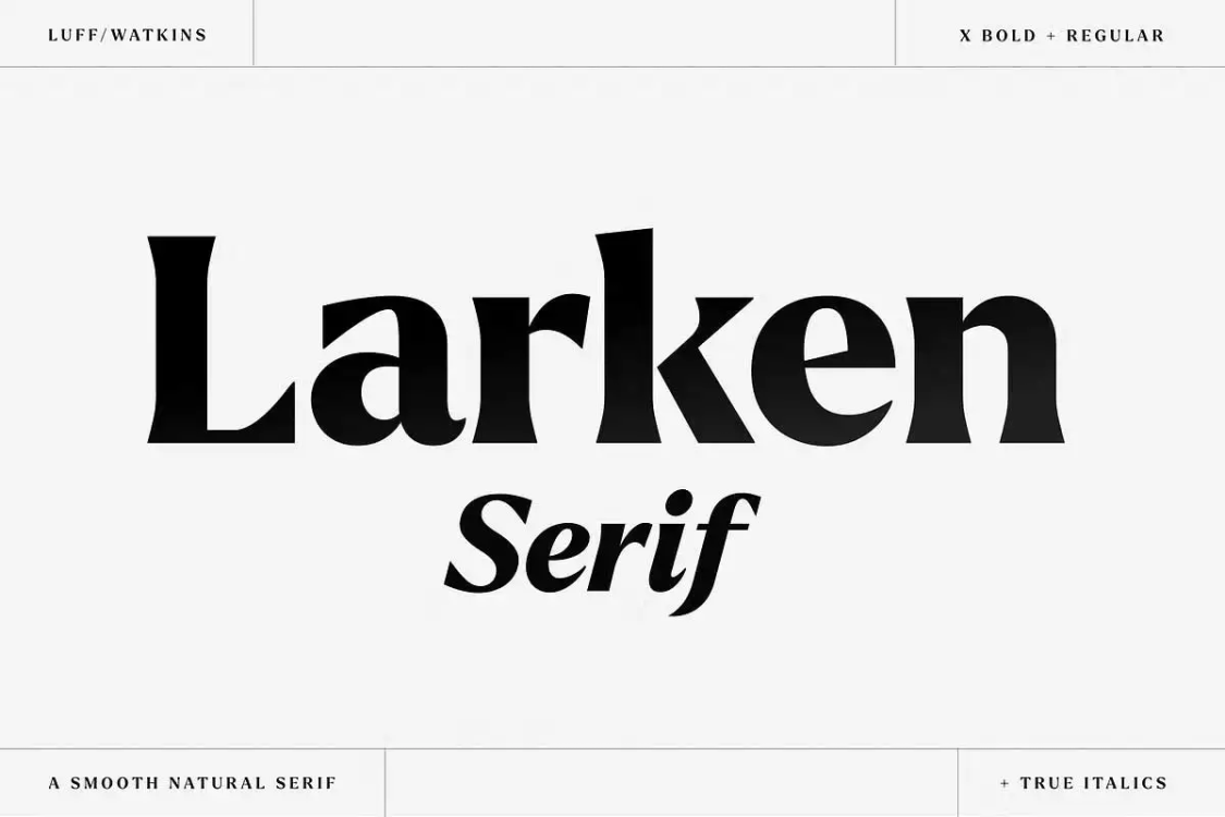 Larken Font free download – Serif Fonts font preview image for Windows and Mac