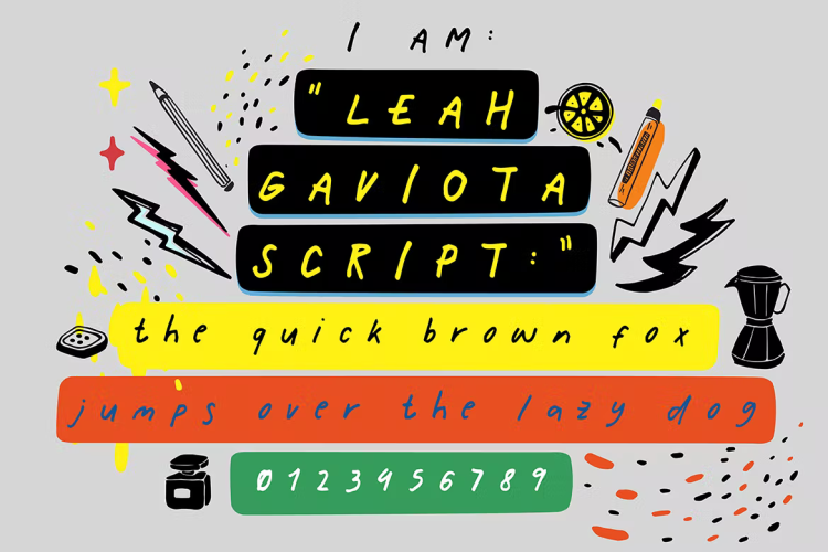 Leah Gaviota Font free download preview 1 – Serif Fonts font