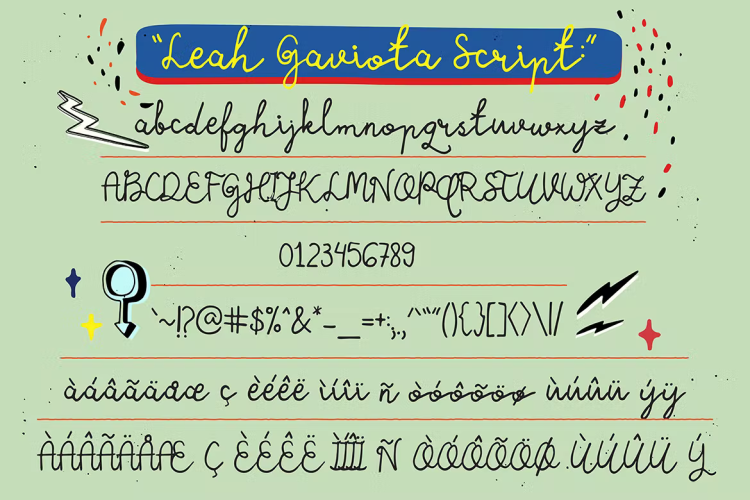 Leah Gaviota Font free download preview 5 – Serif Fonts font