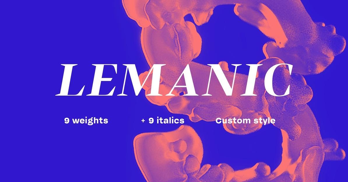 Lemanic Font Family free download – Serif Fonts font preview image for Windows and Mac