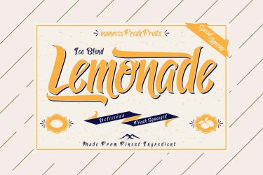 Lemonade Font free download – Packaging font preview