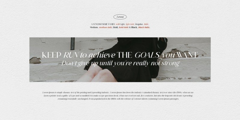 Lessa Font Family free download preview 3 – Serif Fonts font