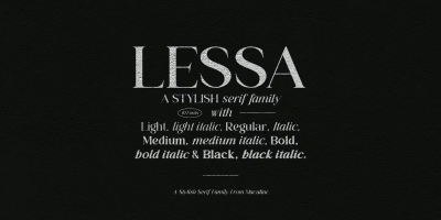 Lessa Font Family free download – Elegant font preview