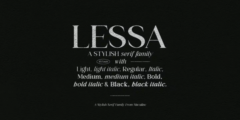 Lessa Font Family free download preview 11 – Serif Fonts font