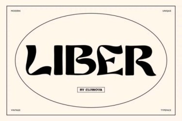 Liber Font free download – Retro font preview