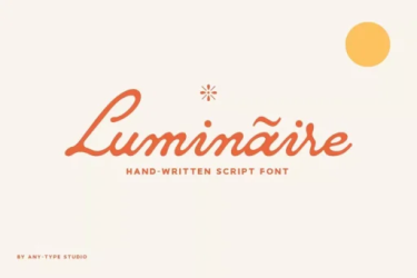 Luminaire Font free download – Friendly font preview